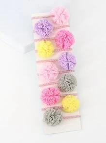 10 pièces/paquet Fille Versicolore En Dentelle Design Boule Princesse Élastique À Cheveux Accessoire Pour Cheveux Pour Coiffure