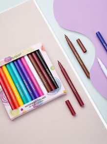 12PCS Neon Liquid Eyeliner Set, Matte Colored Eyeliners Pen, Colorful Waterproof Smudge-Proof Pigmented Graphic Liners Y2K Eye Shadow - 1 bộ - Xem 3