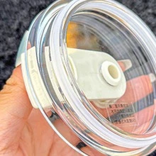 1pc Reusable Mark Mug With Lid And Straw, Portable - Purple - View 3