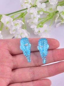 10入組流行的3d鯊魚海洋樹脂吊墜,適用於diy生日禮物度假珠寶製作