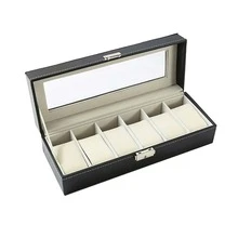 Thanh tú Trưng bày Hộp đựng Hộp Đối với 6 Đồng hồ Động lực Hoặc Đồng hồ điện tử Đồng hồ Đeo tay Và Đồ trang sức - màu đen - Xem 4
