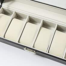 Thanh tú Trưng bày Hộp đựng Hộp Đối với 6 Đồng hồ Động lực Hoặc Đồng hồ điện tử Đồng hồ Đeo tay Và Đồ trang sức - màu đen - Xem 6