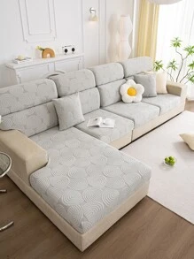 1入組四季沙發套彈力長沙發軟墊,防滑截面長沙發覆蓋,截面沙發套保護適用於貓,寵物,兒童 - 淺灰色 - 查看 1