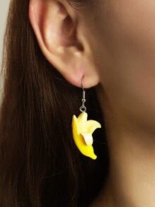 Pendientes largos plátano - Multicolor - Ver 2