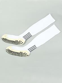 运动户外 1 双吸湿排汗防滑长筒压缩袜 适合足球、篮球、曲棍球 - 白色 - 查看 4