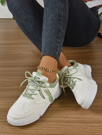 Breathable Fashion Women's Sports Shoes With Mesh Upper, Versatile Sneakers