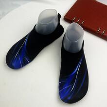 男士沙灘袜鞋,防滑柔軟底部,快乾防水鞋適用於海灘、水上公園、徒步旅行、游泳鞋、水中赤腳鞋 - 深色水洗藍 - 查看 1