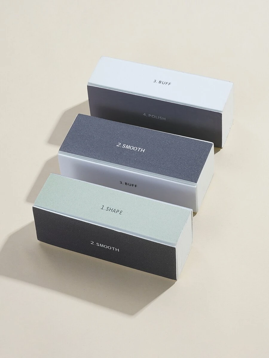 3 Bộ Đệm Móng Chà Nhám Khối Các Tập Tin Bọt Biển Đánh Bóng Móng Tay Chuyên Nghiệp Dụng Cụ Làm Móng Cho Acrylic Móng Chăm Sóc Tự Nhiên Tối Ưu Chăm Sóc Móng - Nhiều màu - Xem 1