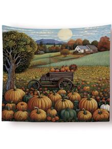 1 Miếng Mùa thu Quả bí ngô Nông trại Mẫu In Tấm thảm - màu sắc - Xem 1