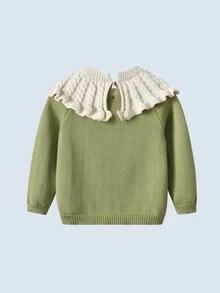 Áo len bé gái - màu xanh lá - Xem 2