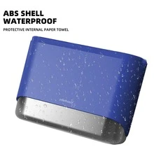 INTERHASA Wall-Mounted Tissue Box For Hand Towels, Paper Towels In Restrooms, Kitchens, Commercial And Household Use No-Drill, Bathroom Accessory - Blue - View 7