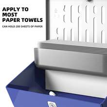 INTERHASA Wall-Mounted Tissue Box For Hand Towels, Paper Towels In Restrooms, Kitchens, Commercial And Household Use No-Drill, Bathroom Accessory - Blue - View 2