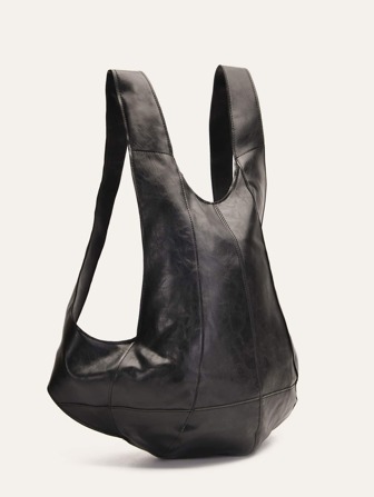 Casual Minimalist Oil Wax PU Leather Backpack, Anti-Theft Backpack, Crazy Horse Leather Student Backpack