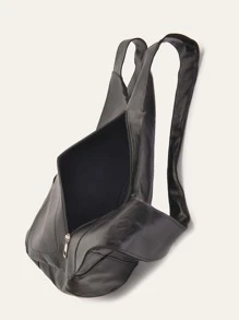 Casual Minimalist Oil Wax PU Leather Backpack, Anti-Theft Backpack, Crazy Horse Leather Student Backpack