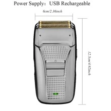Men's Shaver, Electric Shaver Hair Cleaning Razor Beard Foil Shaving Machine Finishing Tool For Men - Dark Grey - View 2