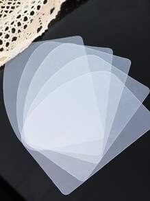 5/10/15/20pcs Transparent Plastic Cake Scraper, Baking Decorating Tools Plastic Transparent Soft Scraper Spatula Cake Cream Leveling Board Round Edge Shaping Knife - Clear - View 6