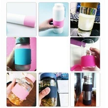 1 Bộ Silicone Cúp Tay áo Cách nhiệt Tách trà Che phủ Chống trượt Cúp Đáy Tấm lót phổ cập Ly Cúp Sự bảo vệ Tay áo Bộ ( Đáy Che phủ + Ở giữa Che phủ ) , Đường kính : 6CM , 6.5cm , 7cm , 7.5cm , 8cm , 8.5cm , 9cm , 9.5cm - Màu xanh hải quân - Xem 2