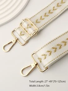 125CM Dây đeo Đối với Túi Dây đeo vai Đối với Cái túi Trang trí Vàng Màu sắc Mũi tên Có thể điều chỉnh Túi xách tay Móc áo Ví Túi thắt lưng Dây đai Cái túi Tay cầm - trắng - Xem 2