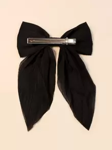 2 cái/bộ Màu thuần Nơ Kẹp tóc Đối với Và Cô gái tuổi teen - Nhiều màu - Xem 3