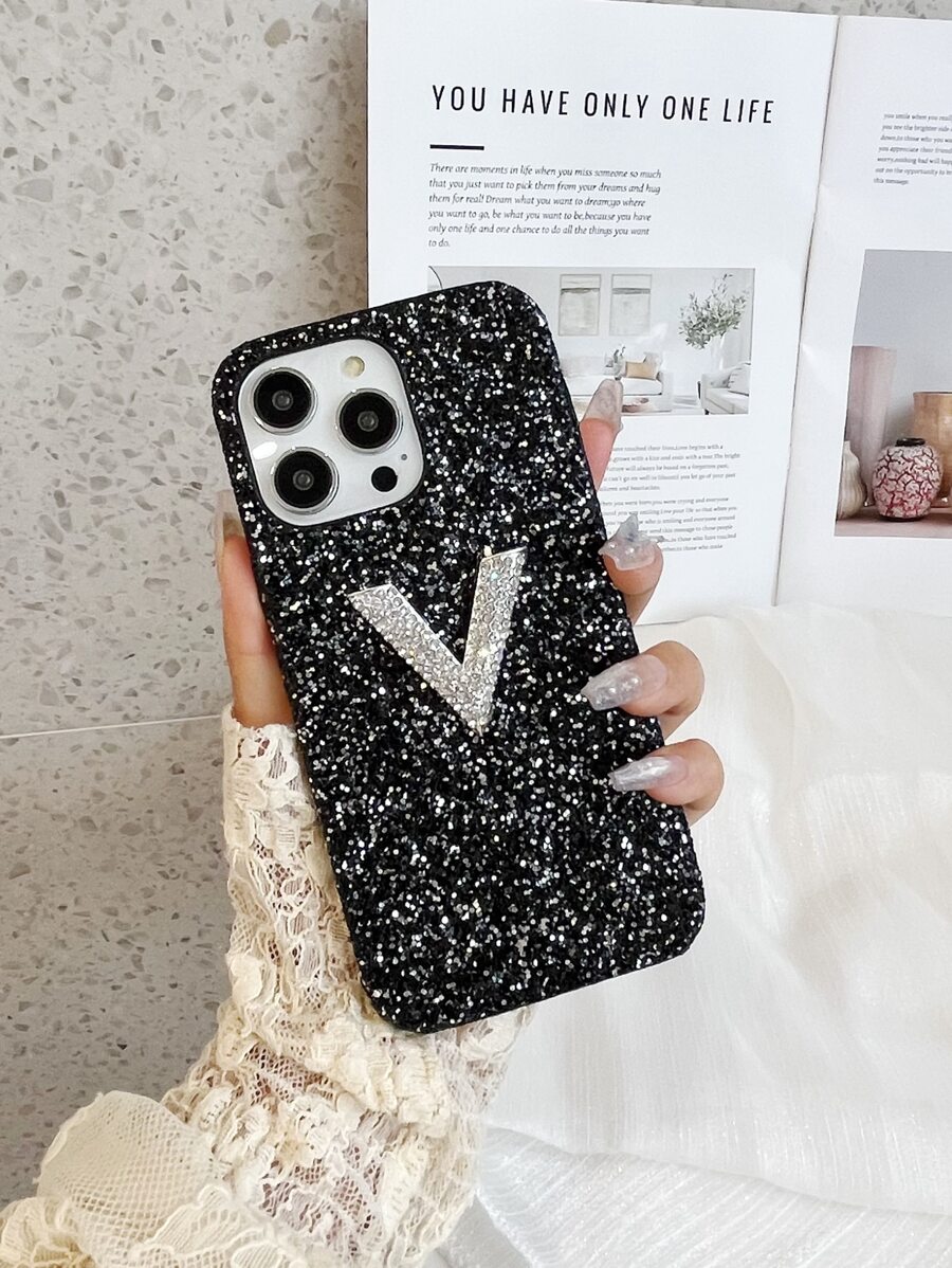 Đồ trang trí Rhinestone Ốp lưng & bao da điện thoại - màu đen - Xem 1