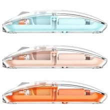 Hxsj 1入磁吸透明無線bt筆記型電腦滑鼠,三合一模式(usb 2.4ghz + Bt5.0)可充電電腦滑鼠,人體工學設計適用於電腦遊戲,可調4档dpi - 藍色 - 藍色 - 查看 9