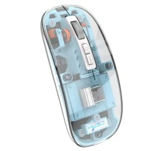 Hxsj 1入磁吸透明無線bt筆記型電腦滑鼠,三合一模式(usb 2.4ghz + Bt5.0)可充電電腦滑鼠,人體工學設計適用於電腦遊戲,可調4档dpi - 藍色 - 藍色 - 查看 8