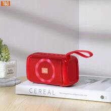 T&G193 Outdoor Portable Wireless Stereo Speaker, Waterproof Design, TWS Stereo Subwoofer Rod Hands-Free Call/FF Card/U Disk, Connect Mobile Phone/Tablet/TV, Music Speaker Plug-In Card U Disk Support Outdoor Gifts,  Audio A Portable Speaker,T&G,Electronics/Consumer Electronic/Portable Audio & Video  Electronics/Consumer Electronic/Home Audio & Video,With Charging Cable And Auxiliarable, FM TF USB Plug-In Card Compatible Fit To Connect All Smartphones And Tablets Button Control, Christmas Gifts, Christmas Gifts For Men,  Men Gifts, Anniversary Gifts, Christmas Gifts 2023, Floor Surround Smart Speakers,  Soundbar - Red - View 1