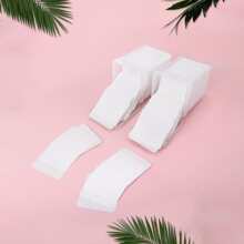 400片睫毛延伸膠擦拭片,不掉毛睫毛膠清潔劑擦拭布,無紡布擦拭物,可用於睫毛延伸膠和指甲油瓶的去除工具 - 白色 - 查看 2