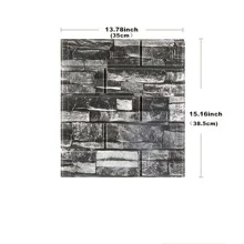 5入組DIY3D牆貼牆紙泡沫柔軟的磚塊自粘防水模具房間家庭客廳浴室廚房床上用品房間裝修 - 白色 - 查看 4