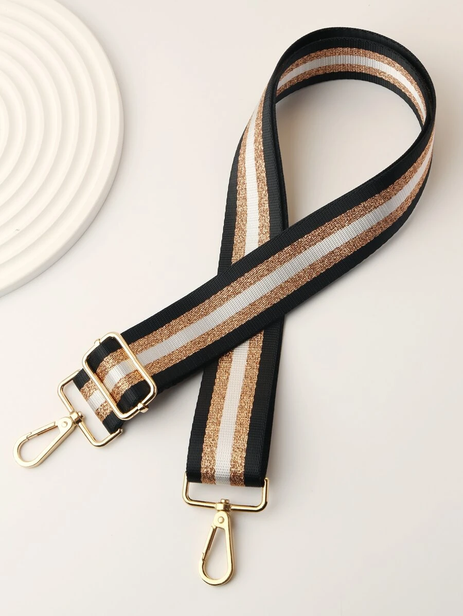 3.8厘米寬女士手提包帶，肩背斜跨包條紋帶替換可調帶包配件，DIY手袋配件可調式肩帶 - 彩色 - 查看 1