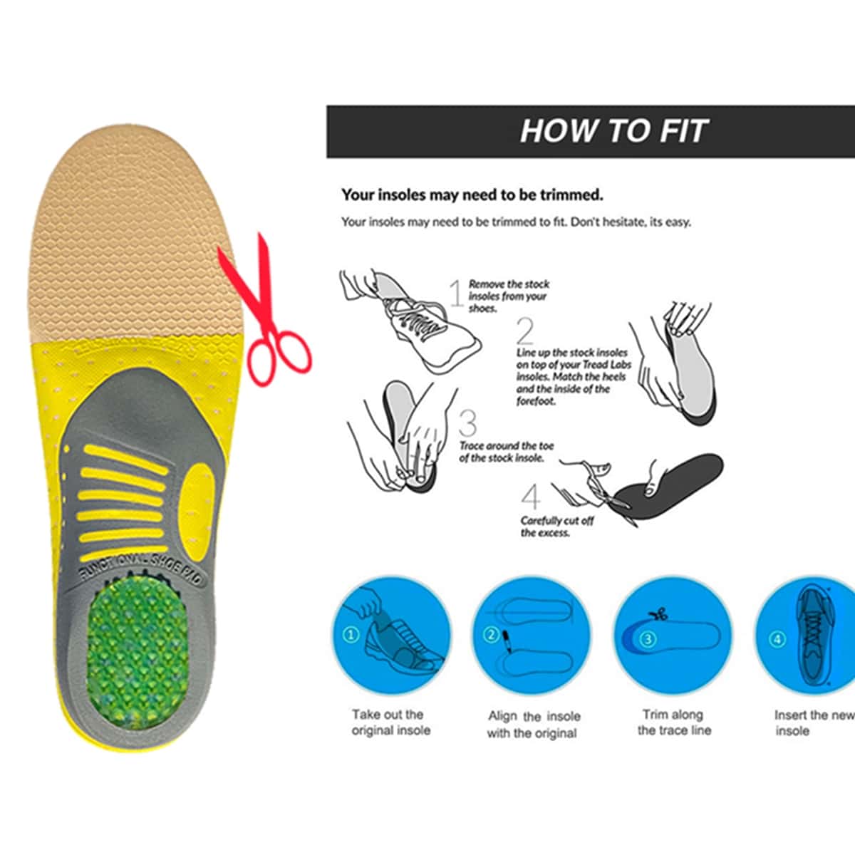 1pair Multicolor Eva Shoe Insoles, Can Be Trimmed To Any Size, With