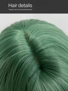 Water Wave Wigs With Bangs Dark Brown 28 Inch Heat Resistant Fiber Long Wavy Deep Wave Synthetic Wigs For Women Party Daily Used - Green - View 4