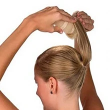 2 Cái/bộ Phụ Kiện Tóc Nữ Để Biến Tóc Ngắn Thành Búi Kiểu Tóc Thông Thường - Màu be - Xem 3