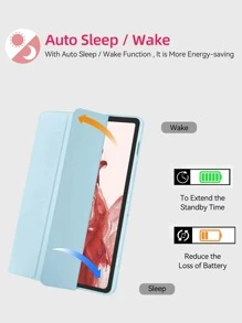 Tablet Case Compatible With Samsung Galaxy Tab Case Compatible With Tab S8 Ultra 14.6 S8 Plus S7 Plus S7 FE 12.4 S7 S8 11 S6 Lite 10.4 With Pen Slot Tablet Cover - Baby Blue - View 5