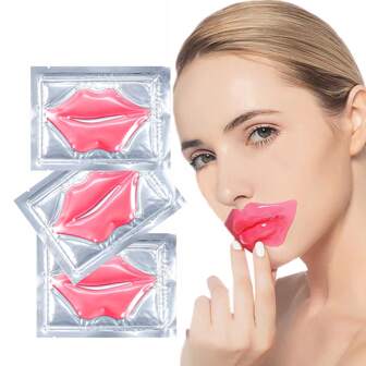 膠原蛋白唇膜:10入組(膠狀)-抗衰老抗乾燥抗皺紋唇膜,治療唇部護理&唇部填充&唇部睡眠&唇部滋養和唇部舒緩,保濕凝膠並滋潤唇部 - 秋冬夜間護唇組合