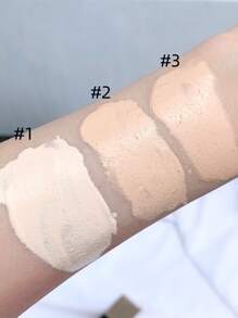 1 件装面部粉底液全遮瑕妆前乳防水打底提亮美白遮盖黑眼圈哑光粉底化妆品 - 2#淺膚色 - 查看 5