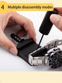 1入組手錶鏈接拆卸工具套裝,手錶帶工具,鏈條針拆卸工具套裝,適用於手錶帶修理 - 黑色 - 查看 5