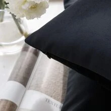 1 件/2 件黑色天鹅绒纯色装饰枕套(不含枕芯),方形靠垫套,节日家居装饰枕头,柔软舒适的面料,现代沙发、卧室、宿舍装饰 - 黑色 - 查看 6