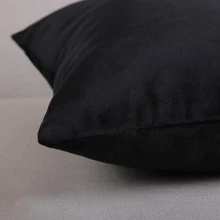 1 件/2 件黑色天鹅绒纯色装饰枕套(不含枕芯),方形靠垫套,节日家居装饰枕头,柔软舒适的面料,现代沙发、卧室、宿舍装饰 - 黑色 - 查看 5