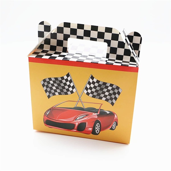 6pcs Racing Race Car Theme Party Favors Treat Boxes Party Favor Boxes Candy Cake Gift Box DIY Favors Bag Snack Goodie Cardboard Dessert Boxes Candy Boxes Gable Boxes Snack Boxes With Handles For Boy Birthday Baby Shower Decoration,Christmas