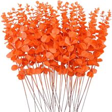 10入組人造桉樹莖帶樹葉,15英寸桉樹分支帶樹葉適用於家庭裝飾,花瓶,DIY花束,婚禮裝飾