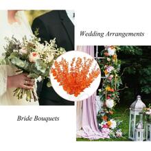 10入組人造桉樹莖帶樹葉,15英寸桉樹分支帶樹葉適用於家庭裝飾,花瓶,DIY花束,婚禮裝飾