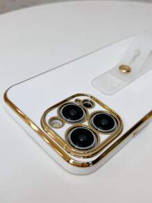 Solid Phone Case With Wristband Holder,International Version, Not The Domestic Version - White - View 3