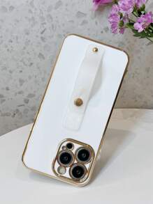 Solid Phone Case With Wristband Holder,International Version, Not The Domestic Version - White - View 2