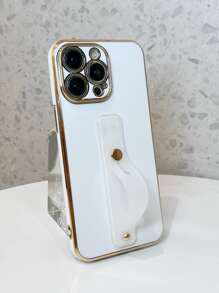 Solid Phone Case With Wristband Holder,International Version, Not The Domestic Version - White - View 5
