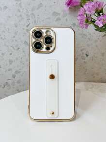 Solid Phone Case With Wristband Holder,International Version, Not The Domestic Version - White - View 7
