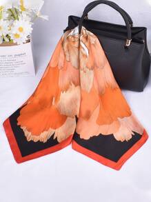 1入組女性70cm圖案時尚圍巾適用於日常 - 彩色 - 查看 1