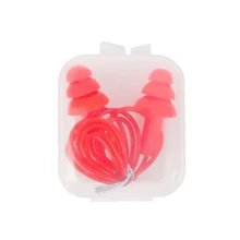 1/2pcs Wired Earplug Set With Cord And Case, Noise-Proof, Waterproof, Anti-Lost Holder, Earplugs