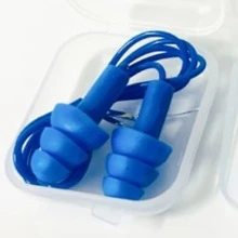 1/2pcs Wired Earplug Set With Cord And Case, Noise-Proof, Waterproof, Anti-Lost Holder, Earplugs
