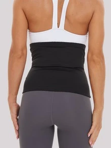Sweat Tummy Control Waist Trainer Belt - Black - View 4